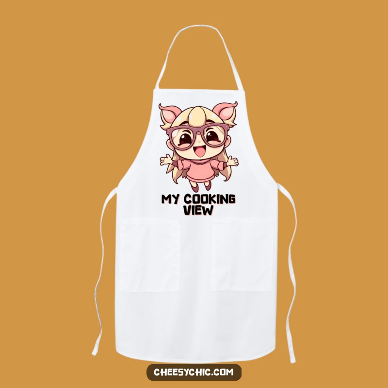 Funny Flamboyant Glasses Character Apron - Leap into Cooking Fun