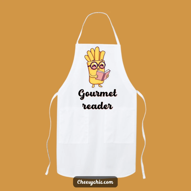 Funny French Fry Monocle Apron: Cook with Class and This Hilarious Intellectual Spud