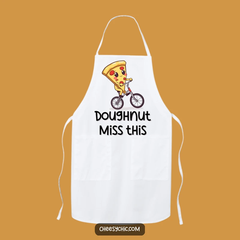 Funny Pizza Unicycle Apron - Chef's Ambitious Slice Protector