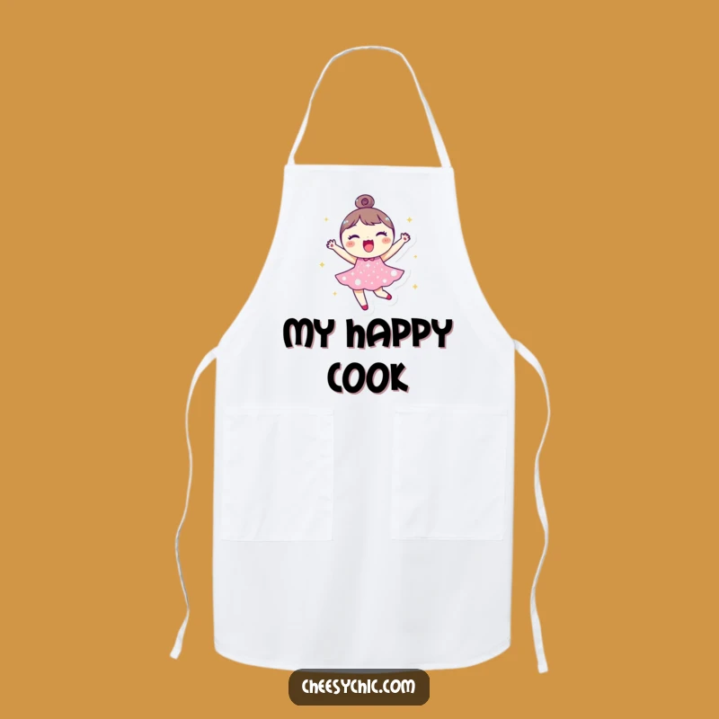 Funny Sparkle Dress Character Apron - Joyful Cooking Wear for Happy Chefs