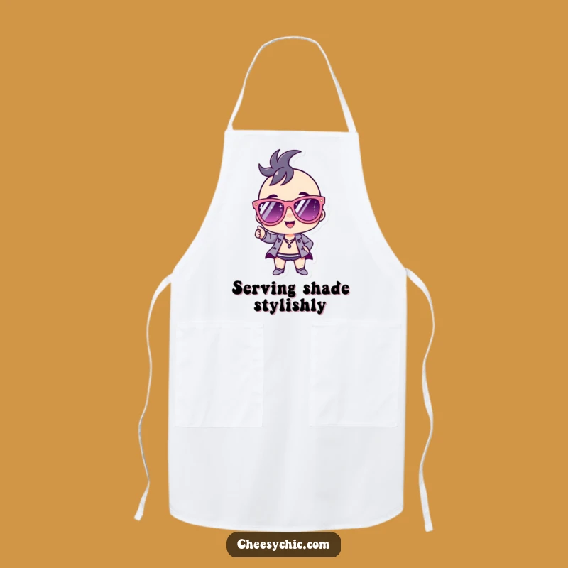 Funny Kitchen Apron: Confident Chef Character, Sparkly Style - Ideal Funny Gift
