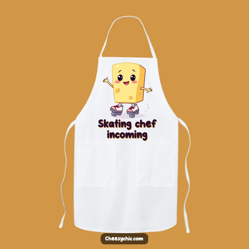 Funny Cheese Skater Apron: Cook With a Slice of Fun