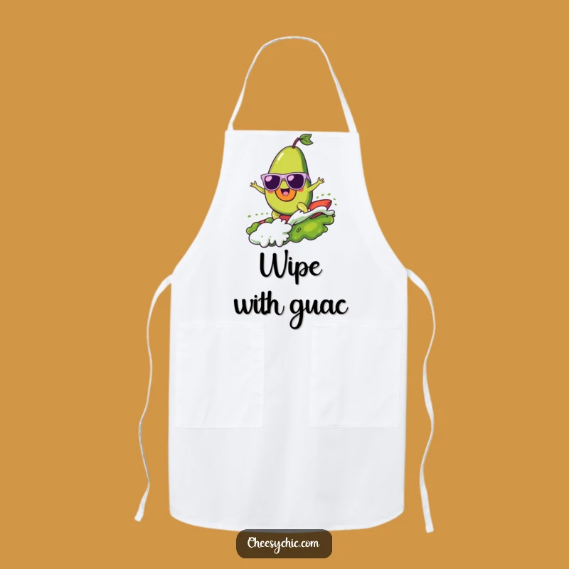 Funny Surfing Avocado Apron - Cool Guac Kitchen Wear, Perfect Funny Gift for Chefs