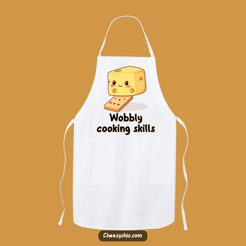 Funny Wobbly Cheese Apron - Cracker Balance Kitchen Wear, Perfect Funny Gift for Cooks