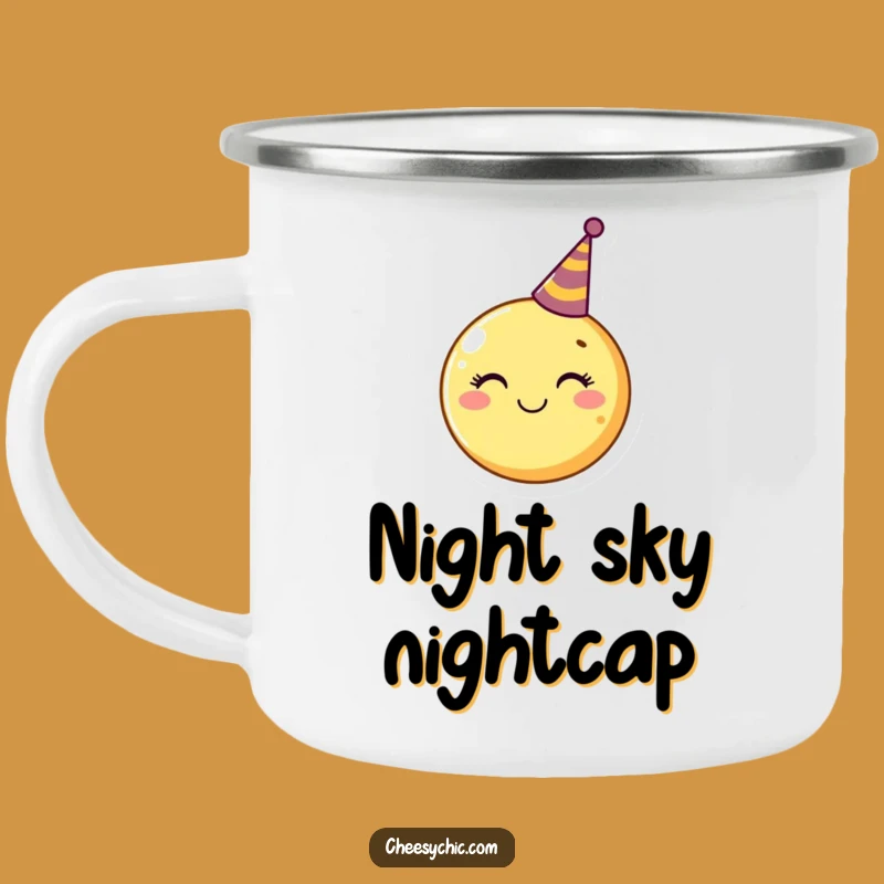Durable Funny Moon Party Hat Camping Mug - Sip Fun Under the Stars