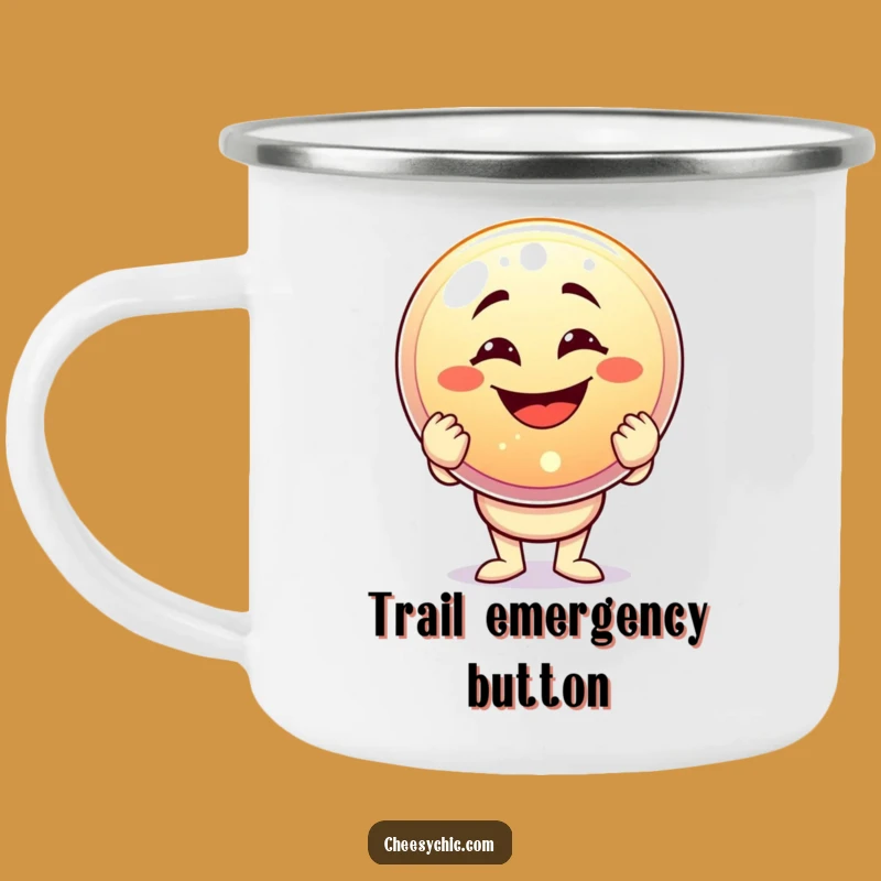 Funny Button Holder Camping Mug: Adventure & Celebration for the Outdoors