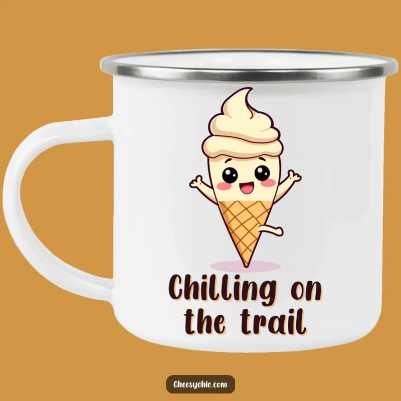 Funny Ice Cream Cartwheel Camping Mug, a Durable and Hilarious Outdoor Treat