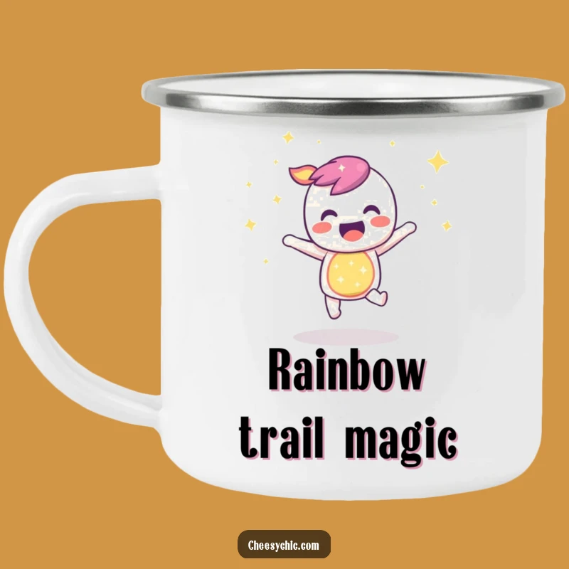 Funny Rainbow Bouncing Camping Mug, a Durable and Vibrant Outdoor Companion