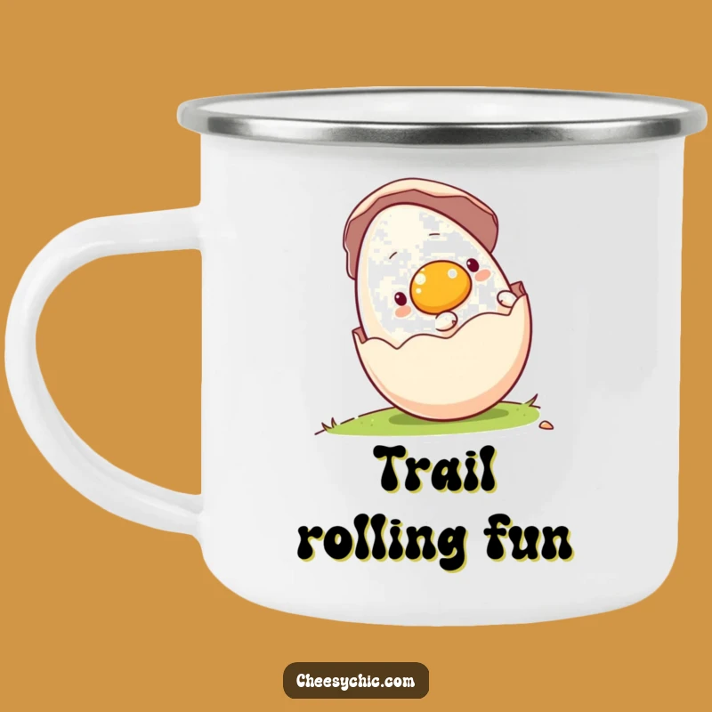 Durable Funny Rolling Egg Camping Mug - Outdoor Adventure Gift