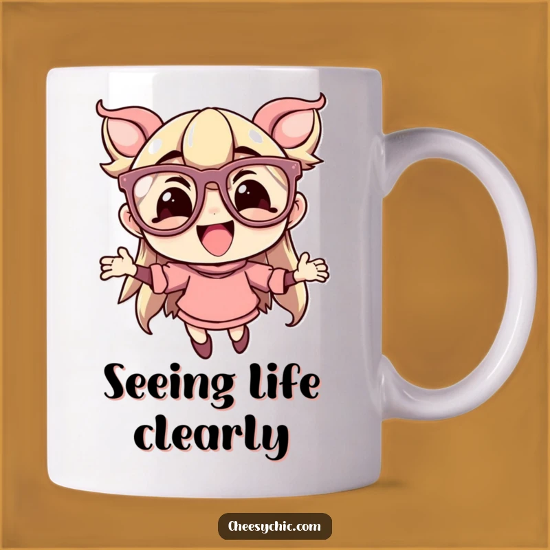 Funny Flamboyant Glasses Character Mug - Delightful Leap Gift for Quirky Fun