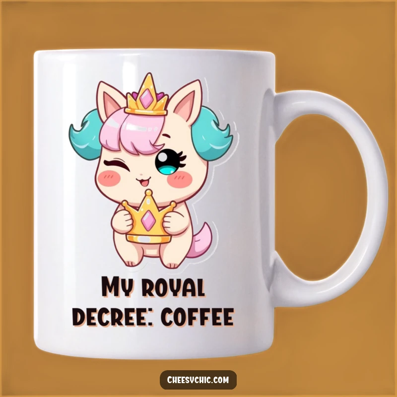 Funny Winking Character Crown Mug: A Hilarious Gift for the Mischievous Royalty in Your Life