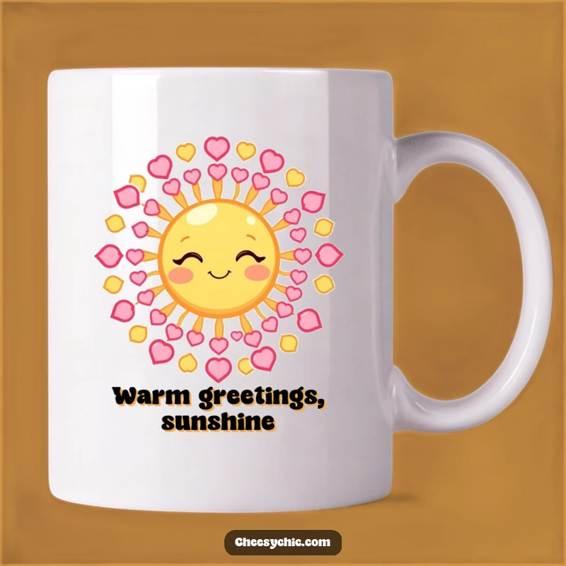 Funny Winking Sun Mug - Spread Love with Warm Celestial Humor