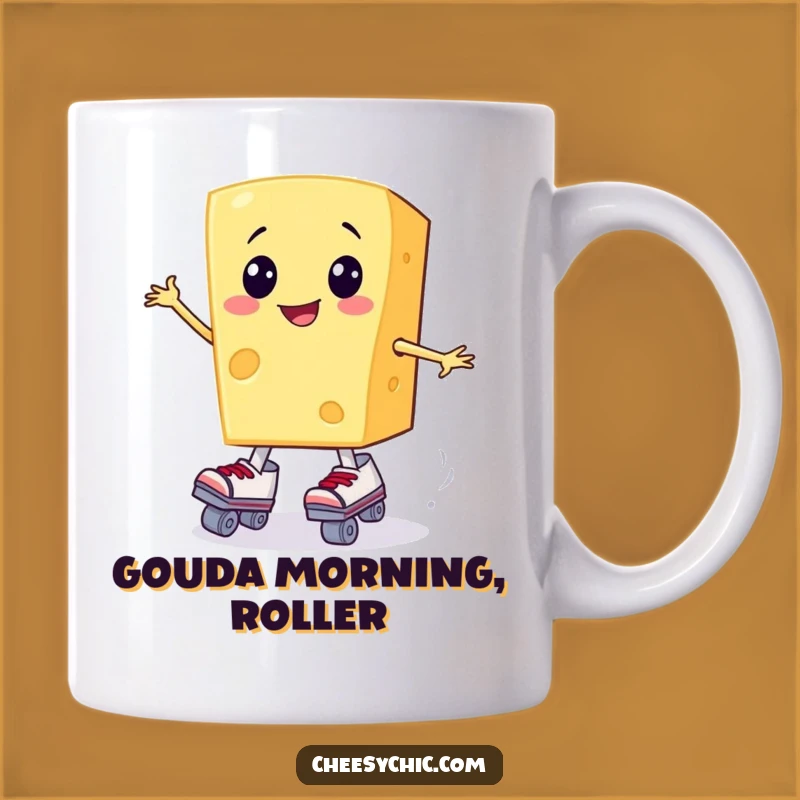 Funny Cheese Skater Mug: Wheely Good Laughs for Cheese Lovers