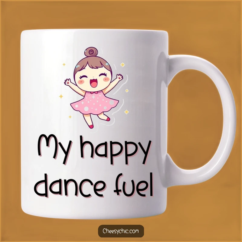 Funny Joyful Sparkle Dress Character Mug - Perfect Happy Gift for Her