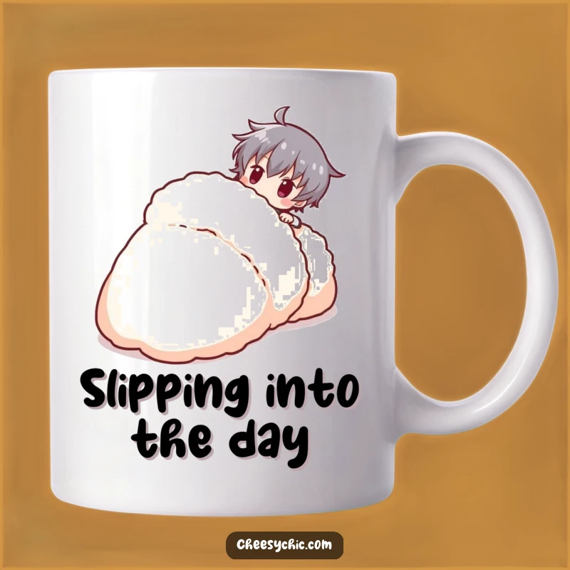 Funny Tripping Character Mug: Comedic Slipper Mishap Gift