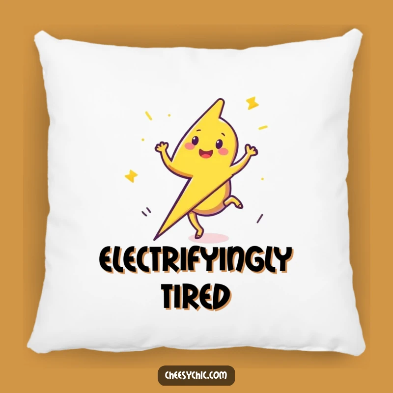 Comfy Funny Lightning Bolt Cartwheel Pillow - Snuggle with Electric Energy