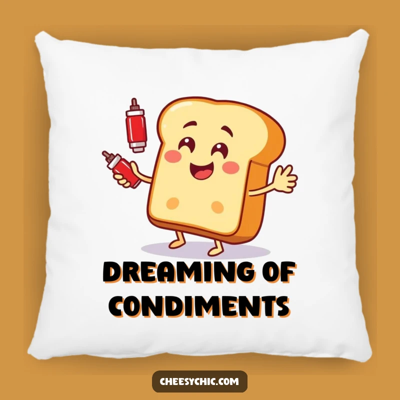 Funny Bread Juggler Pillow: Comfy Cushion for Culinary Comedy