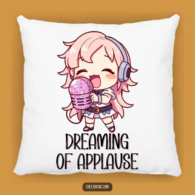 Funny Glitter Microphone Singer Pillow: Cozy Star Comfort, Gift