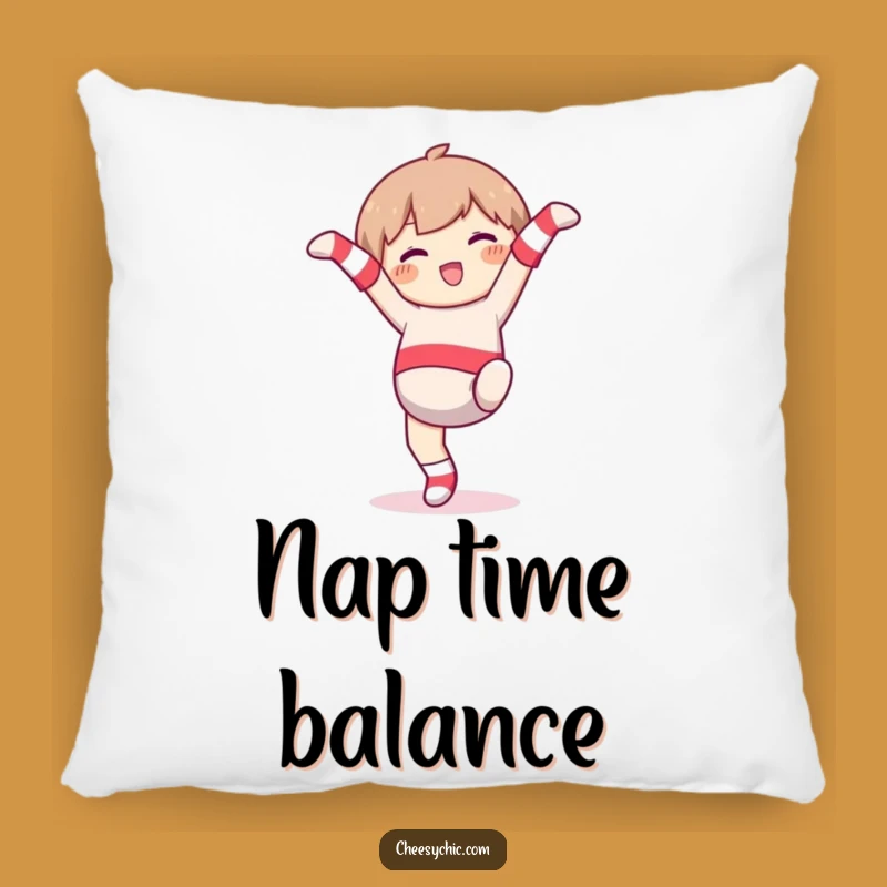 Funny Mismatched Socks Cartwheel Pillow: Cozy Character Comfort, Gift