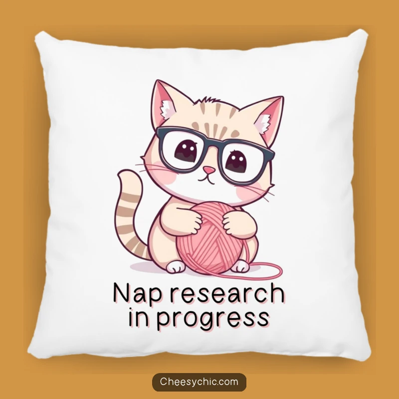 Funny Intellectual Cat Pillow - Cozy Cushion with Hilarious Feline Wisdom