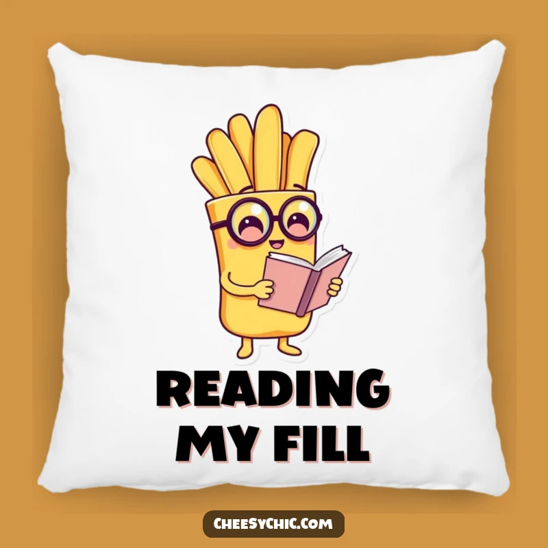 Funny French Fry Monocle Pillow: Cuddle Up with Sophistication and This Adorable Fry
