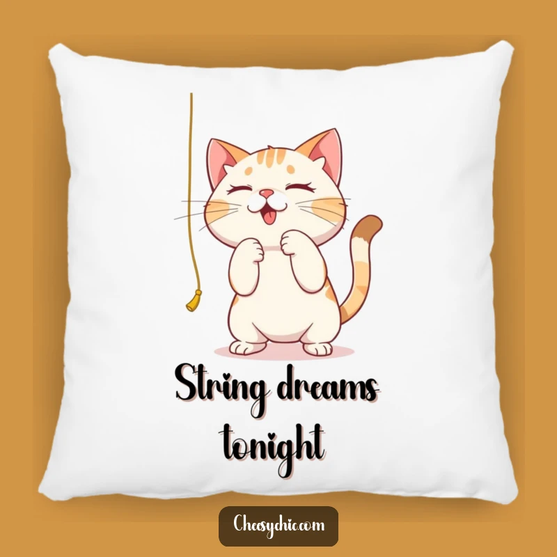 Funny Focused Cat Pillow - Cozy Cushion for Intense Playtime Moments