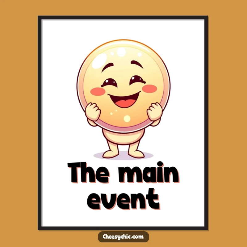 Funny Button Holder Digital Print: Instant Celebratory Wall Art