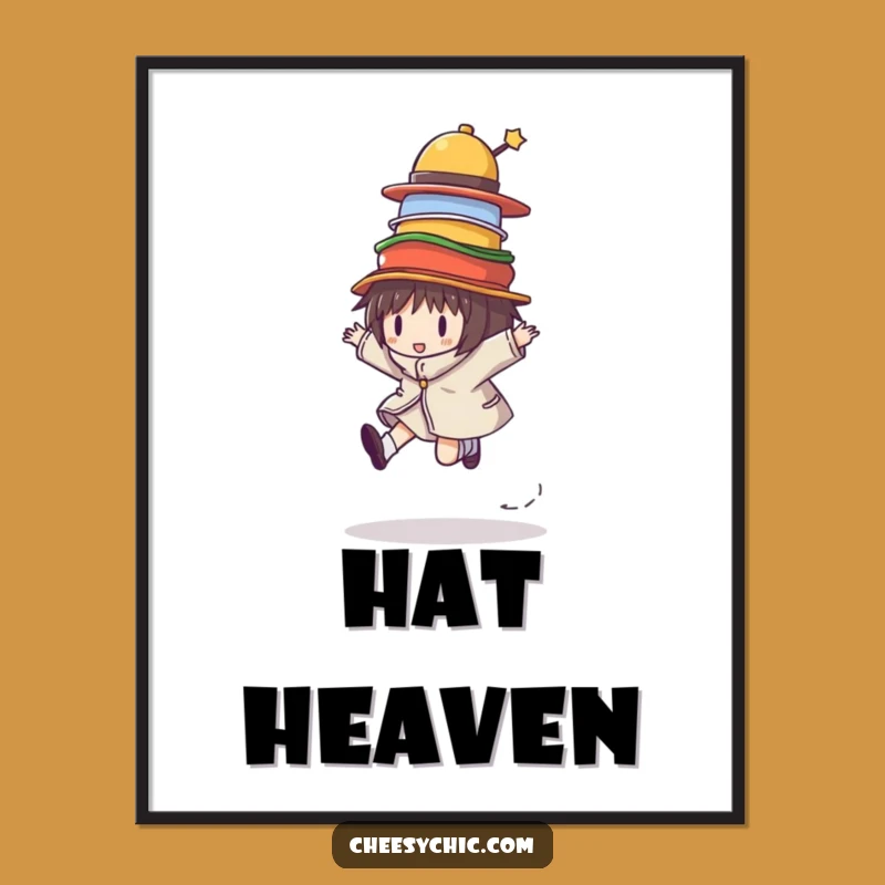 Funny Hat Skipper Digital Print: Instant Whimsical Wall Art