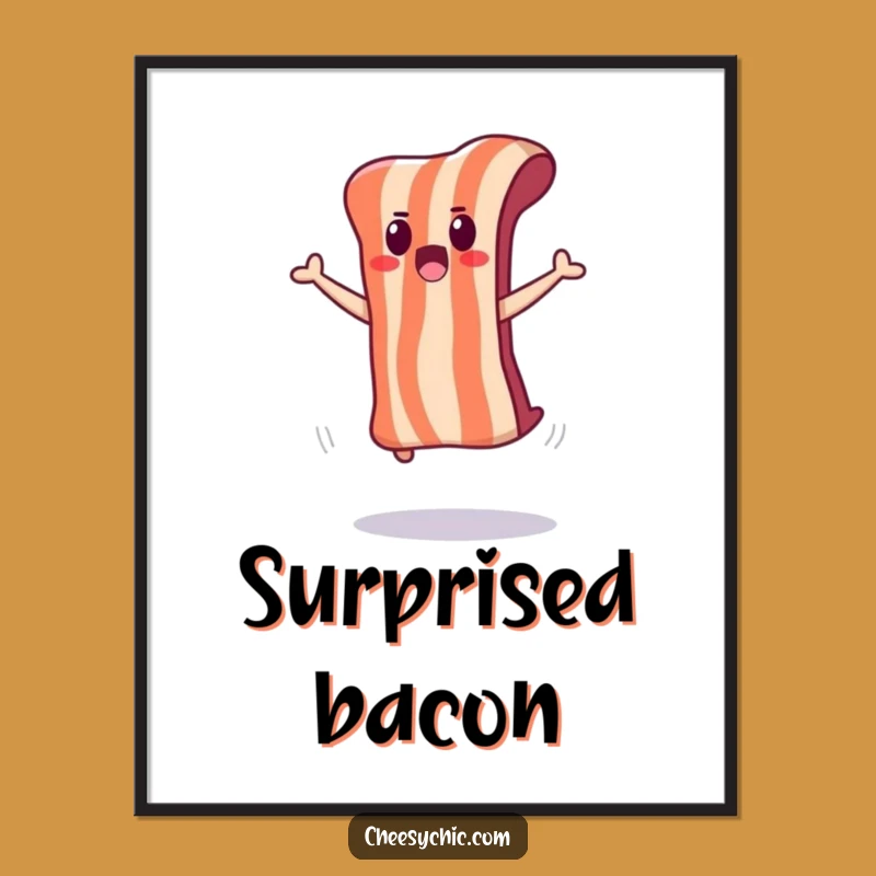 Funny Surprised Bacon Digital Art: A Shocking Statement Piece