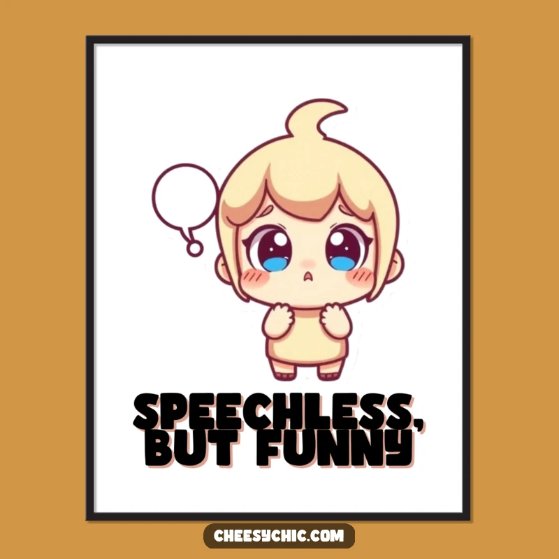 Funny Surprised Character Digital Art - Instant Hilarious Surprise for Your Space!