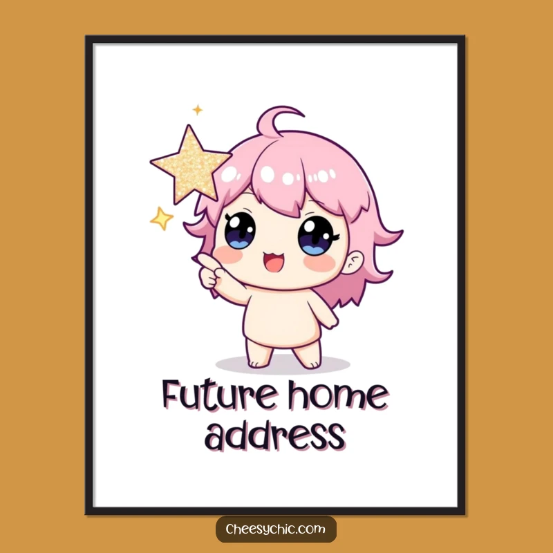 Funny Star Pointer Digital Print: Instant Humorous Wall Art