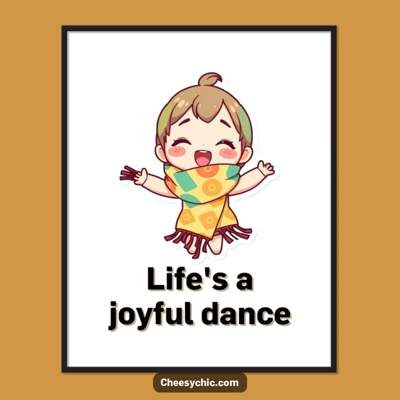 Funny Patterned Scarf Digital Art - Vibrant, Hilarious Print for Joyful Decor