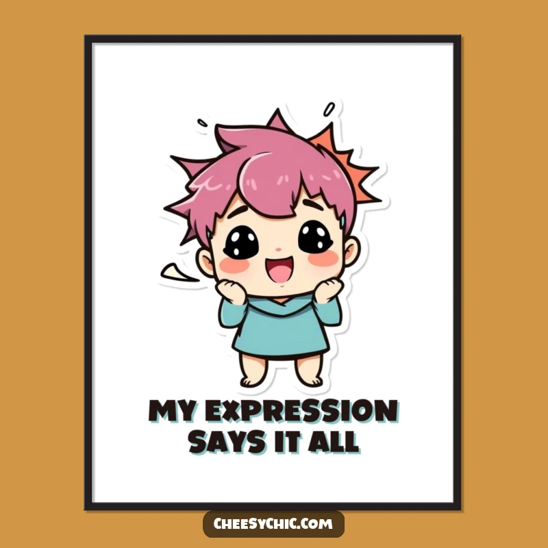 Funny Face Character Digital Art - Instant Laughs, A Perfect Funny Gift for Wall Decor