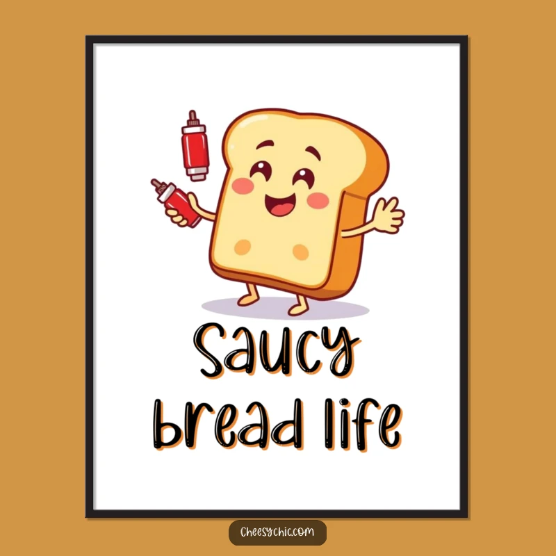 Funny Bread Juggler Digital Art: A Slice of Fun for Your Walls