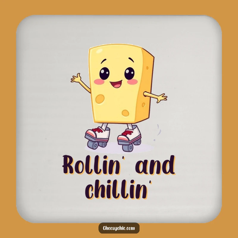 Funny Cheese Skater Coaster: Keep Surfaces Safe and Silly