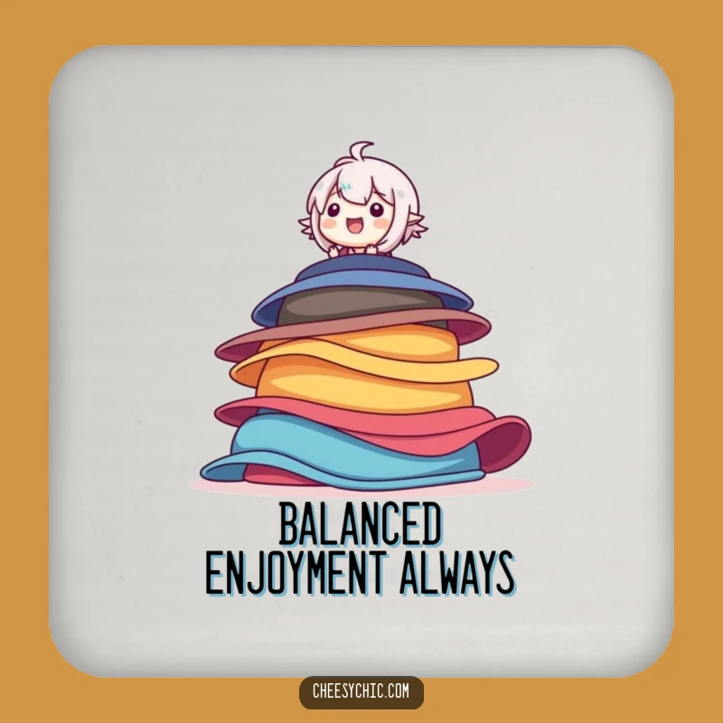 Funny Hat Balancer Coaster: Colorful Stack, Humorous Drink Protector