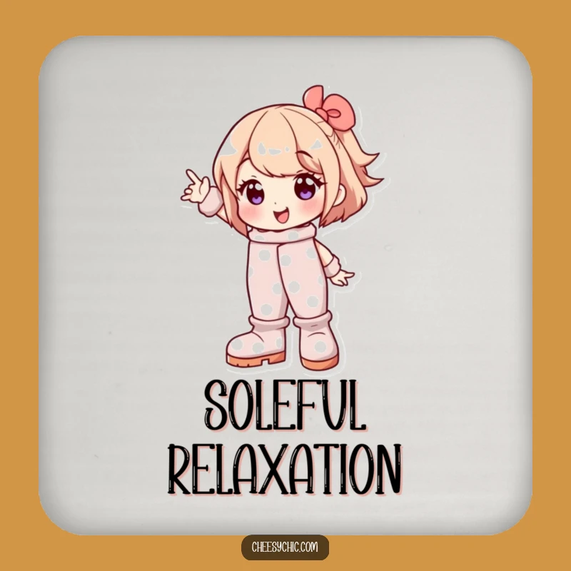 Funny Polka Dot Boots Coaster: Protect Surfaces with Playful Humor