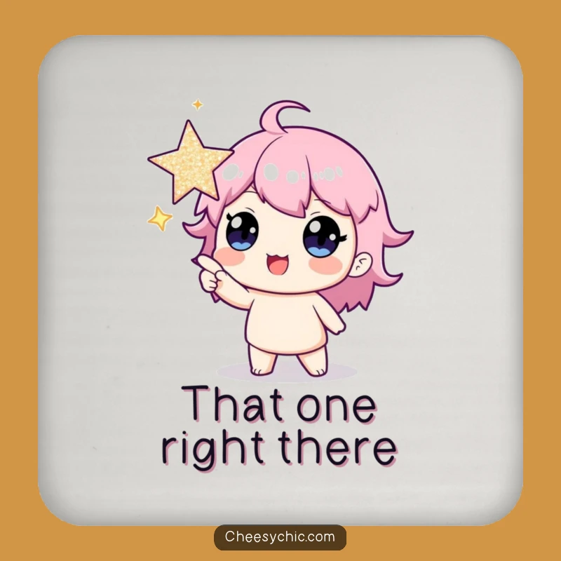 Funny Star Pointer Coaster: Protect Surfaces with Humorous Style