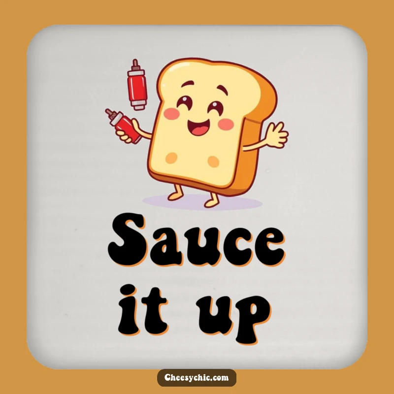 Funny Bread Juggler Coaster: Protect Surfaces With a Smile