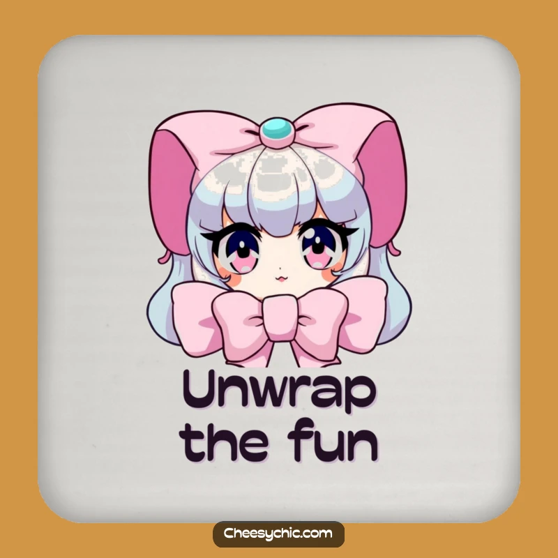 Funny Peeking Bow Coaster: Protect Surfaces with Charm, Gift
