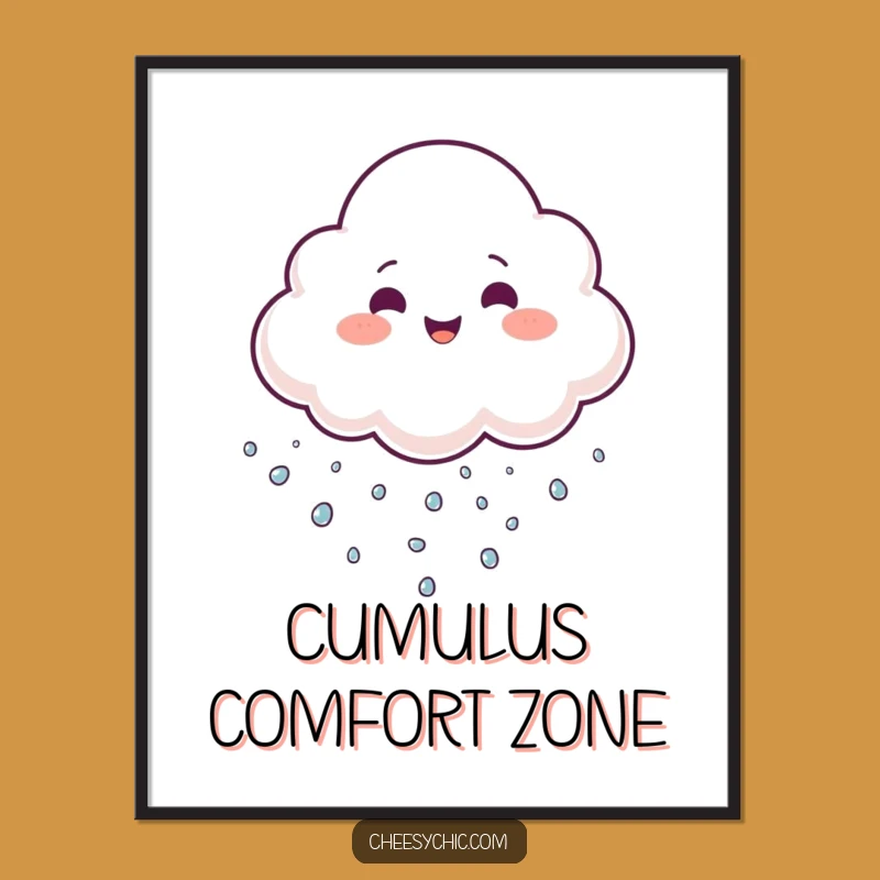 Funny Cloud Juggling Poster - Brighten Walls with Sky-High Fun