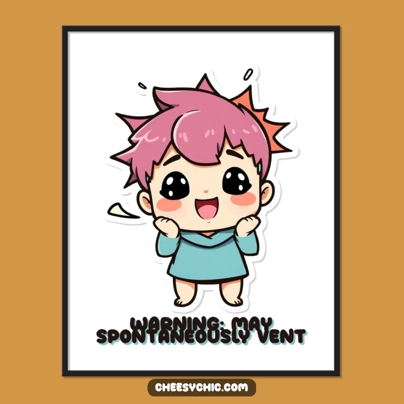 Funny Face Character Poster - Vibrant Wall Art, A Hilarious Funny Gift for Any Room