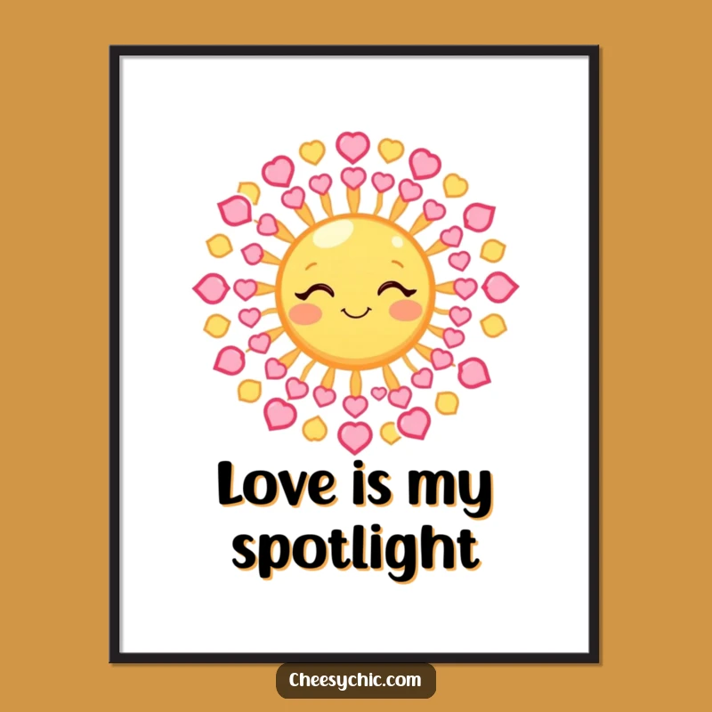 Funny Winking Sun Poster - Brighten Walls with Warm Celestial Love