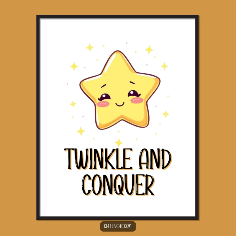 Funny Giggling Star Poster - Brighten Walls with Celestial Sparkle