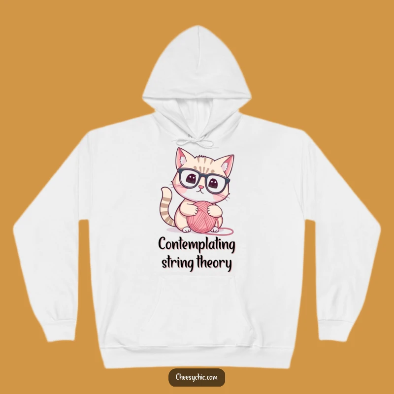 Cozy Funny Intellectual Cat Hoodie - Warm and Hilarious Gift for Cat Enthusiasts