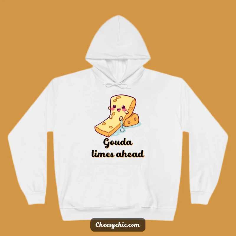 Cozy Funny Cheese Waterslide Hoodie: Warm and Hilarious Foodie Apparel