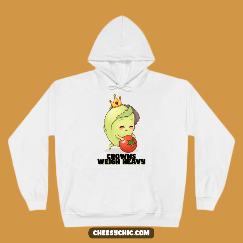 Funny Lettuce King Tripping Hoodie: Cozy Up With Royal Comedy