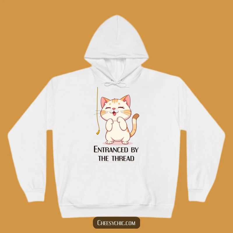 Cozy Funny Focused Cat Hoodie - Warm Up with Intense Feline Playfulness