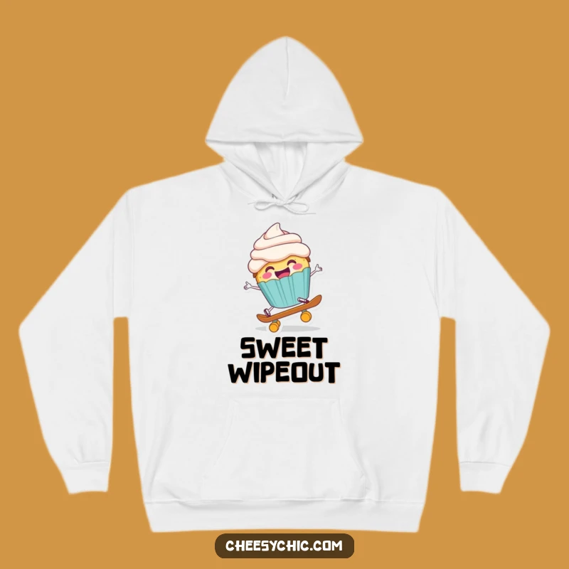 Funny Skateboard Cupcake Hoodie: Get Cozy with This Hilarious Falling Dessert Gift