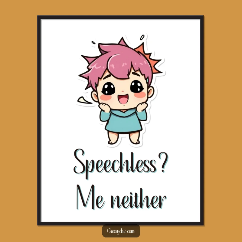 Funny Free Printable Wall Art: Character's Goofy Face - Quirky Downloadable Decor